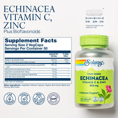 SOLARAY Echinacea capsules close-up for daily wellness