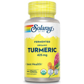 SOLARAY Fermented Turmeric Root bottle with capsules for immune support.