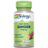SOLARAY Ginger Root 1100mg bottle for daily digestion support.