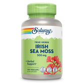 SOLARAY Irish Sea Moss 500 mg bottle with vegan capsules for daily wellness.