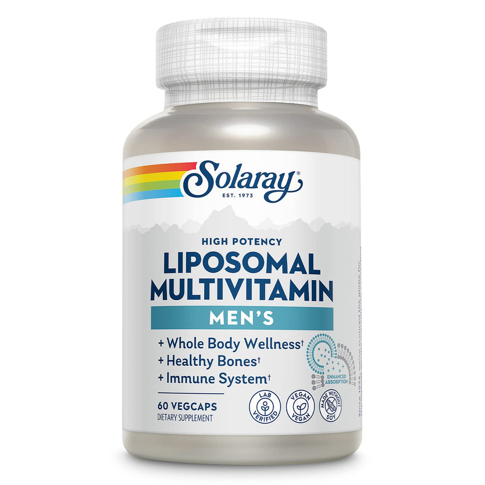 SOLARAY Liposomal Multivitamin image illustrating absorption technology for efficient daily delivery