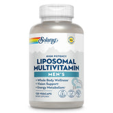 SOLARAY Liposomal Multivitamin for Men bottle shown for daily use and accessibility