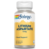 SOLARAY Lithium Aspartate 5 mg capsule for daily mineral support.