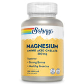Solaray Magnesium Amino Acid Chelate bottle front for daily vegan mineral support