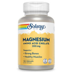 Solaray Magnesium Amino Acid Chelate bottle front for daily vegan mineral support