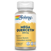 SOLARAY Mega Quercetin bottle with pour spout showing easy daily use and potential immune support