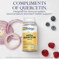 SOLARAY Mega Quercetin capsules pack arranged for daily wellness use