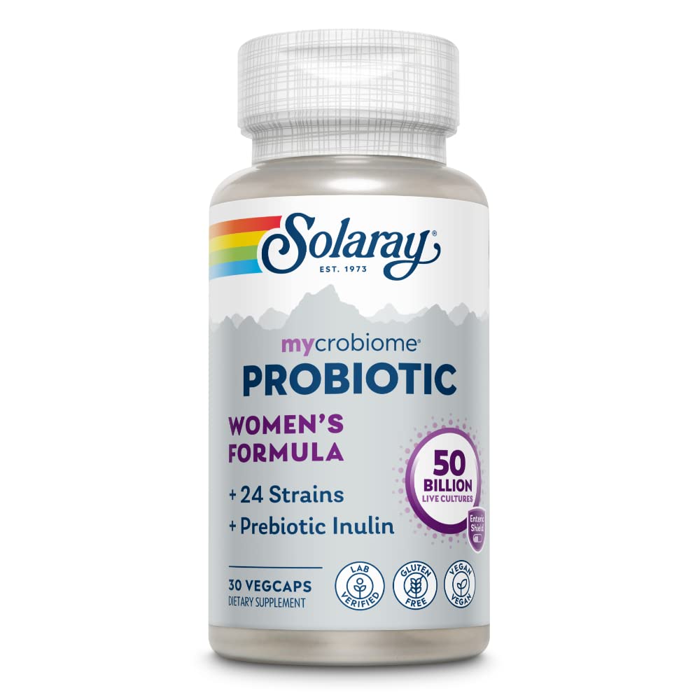 SOLARAY Mycrobiome probiotic bottle for daily gut support