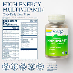 SOLARAY bottle cap showing easy-to-swallow vegetarian capsules