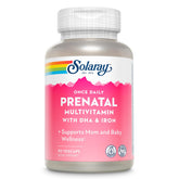 SOLARAY Once Daily Prenatal bottle front view showing a complete, trusted daily vitamin