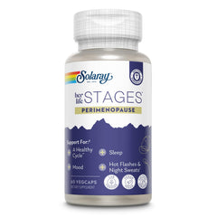 SOLARAY Perimenopause Life Stages bottle front for midlife balance and hormone-free support