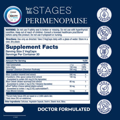 SOLARAY Life Stages capsules close-up with saffron and vitex blend for symptom support