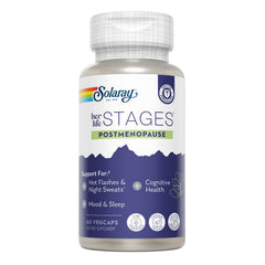 SOLARAY Postmenopause Life Stages bottle on a countertop ready for daily support