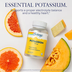 SOLARAY Potassium electrolyte balance graphic shows workout hydration potential.