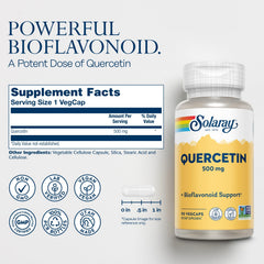 Close-up of SOLARAY Quercetin capsules for easy daily supplementation