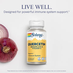 SOLARAY Quercetin Bromelain Vitamin C capsules for daily support
