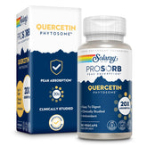SOLARAY Quercetin Phytosome bottle – easy-to-swallow capsules for daily wellness.