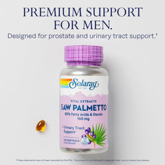 SOLARAY Saw Palmetto berries oil extract standardized to fatty acids and sterols.