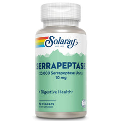 Solaray Serrapeptase 10 mg VCapsules bottle for daily wellness support
