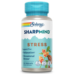 SOLARAY SharpMind bottle showing eco-friendly packaging for sustainable use