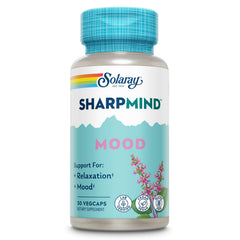 SOLARAY SharpMind mood-support bottle for daily calm and focus.