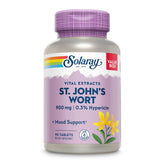 SOLARAY St. John's Wort aerial extract tablet in bottle for daily mood support.