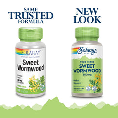 Solaray Sweet Wormwood capsules for daily wellness routines and balance.