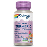 SOLARAY turmeric 600mg bottle on display signaling daily joint support potential.