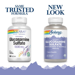 Solaray turmeric and boswellia extracts label signaling extra botanical joint support.