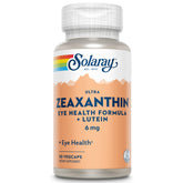 SOLARAY Ultra Zeaxanthin 6mg bottle supports daily eye health potential.