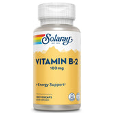 SOLARAY Vitamin B-2 Riboflavin bottle visual showing energy metabolism support.