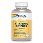 Solaray Vitamin C Powder 5000mg bottle highlighting immune support.