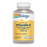 SOLARAY Vitamin C bottle image shows 1000mg formula for daily immune support.