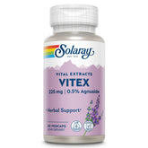SOLARAY Vitex berry extract bottle showing 225 mg per serving for herbal support