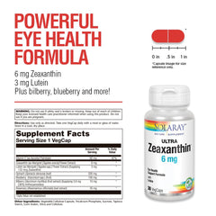 SOLARAY Zeaxanthin-Lutein softgels for everyday eye wellness.