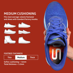 SOLE Performance insole demonstrates arch height adjustment for a customized foot shape.