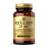 Solgar Gentle Iron capsules close-up—gentle on the stomach and easy to swallow.