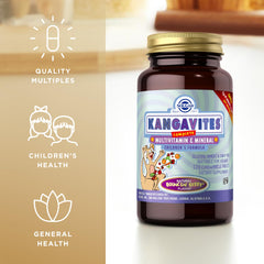 Solgar Kangavites child tasting chewable showing convenient daily use