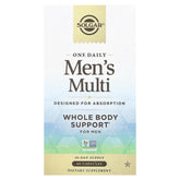 Solgar One Daily Men's Multi bottle front—vegan delayed-release capsules supporting immune health