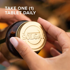 Solgar potassium gluconate packaging on shelf for convenient daily supplementation.