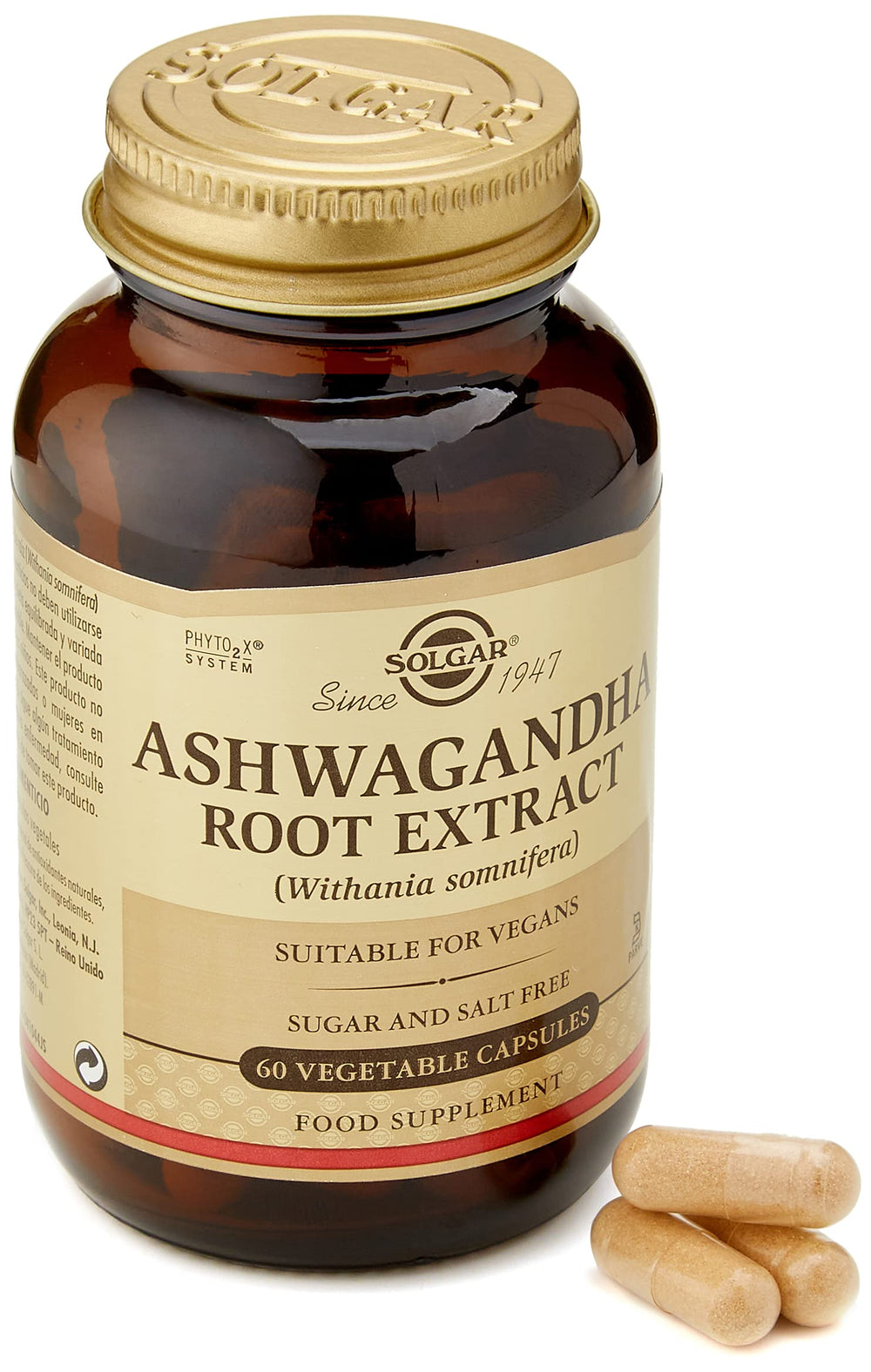Solgar SFP Ashwagandha bottle front view for daily calm support