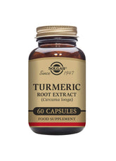 Solgar turmeric root extract 400 mg bottle front view for daily use.