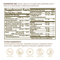 Solgar Ultimate B+C Complex tablets on kitchen counter daily immune support