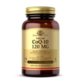 Solgar Vegan CoQ-10 120 mg bottle-front highlighting the product identity for energy support