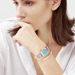 SOMORA diffuser bracelet dial detail highlights vintage circular carvings and elegance.