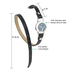 SOMORA diffuser bracelet worn twice around the wrist for a subtle scent.