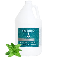 Soothing Touch Muscle Comfort Cream glide during massage for tension relief.