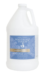 Soothing Touch unscented jojoba lotion with arnica and aloe vera for smooth massage glide
