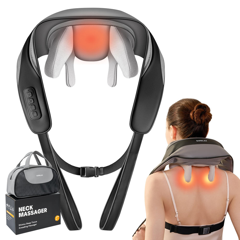 SORELAX neck massager with heat front view for targeted neck relief.