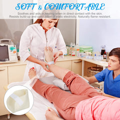Sosation heel protectors made of soft cotton material for gentle support.